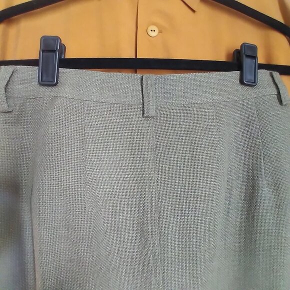 Eddie Bauer Wool Tan Tailored Wrap Front Pencil Midi / Maxi Skirt Size 8P - Picture 5 of 6